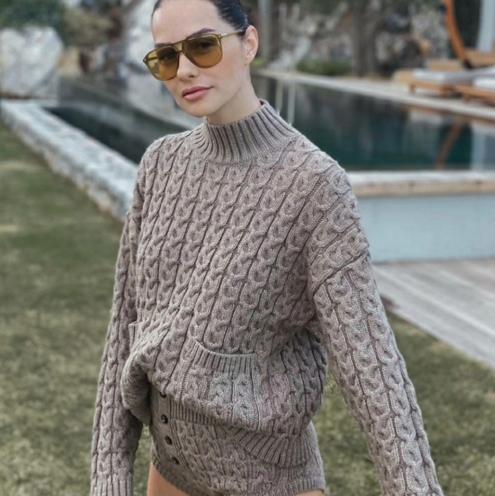 ZARA | Bloggers Fave Cable Knit Sweater Set - Picture 7 of 16
